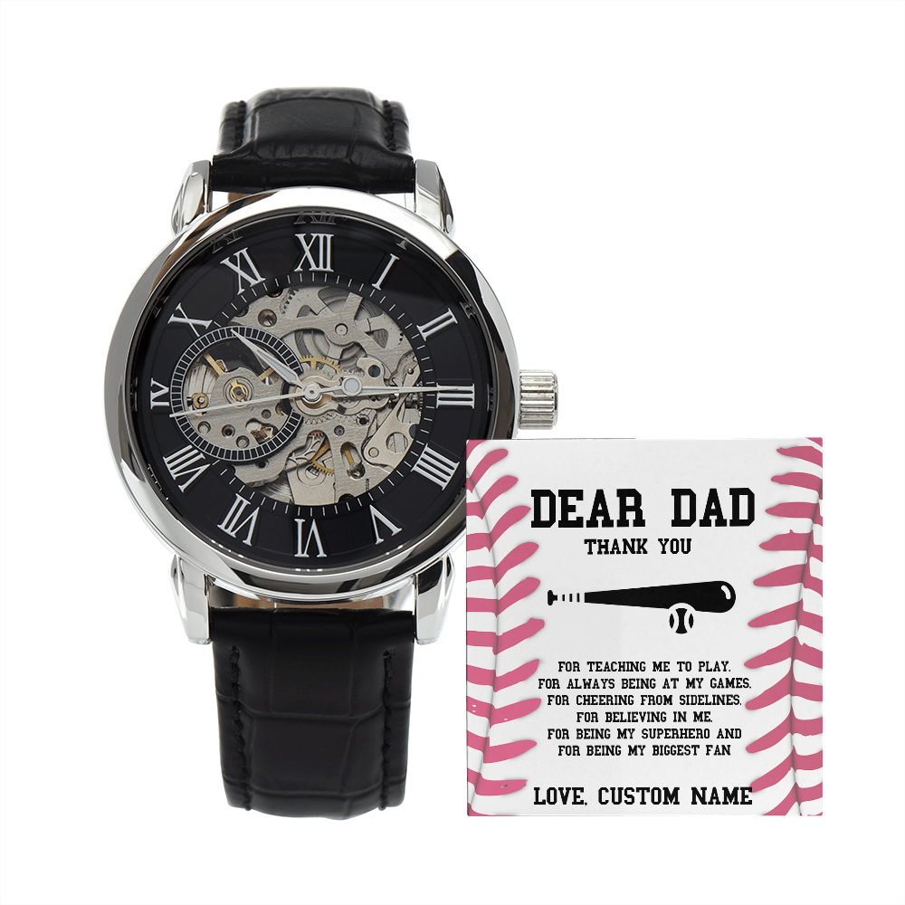 Baseball Dad Watch | Personalize Up To 3 Kid Name | Gifts For Christmas | Happy Fathers Day | Best Father Present